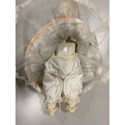 BAMBOLA CERAMICA Capodimonte Giustiniani Luigi NAPOLI VINTAGE DOLL Poupé 66 cm/h