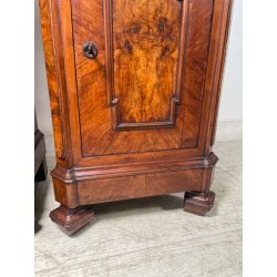 ANTICA COPPIA COMODINI UMBERTINI EPOCA 800 LEGNO RADICA COMODINO CAMERA DA LETTO