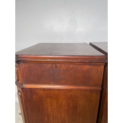 ANTICA COPPIA COMODINI UMBERTINI EPOCA 800 LEGNO RADICA COMODINO CAMERA DA LETTO