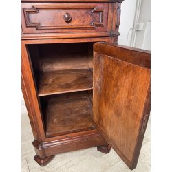 ANTICA COPPIA COMODINI UMBERTINI EPOCA 800 LEGNO RADICA COMODINO CAMERA DA LETTO