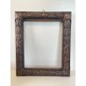 ANTICA PICCOLA CORNICE IMPERO LEGNO NOCE SCOLPITO 28CM X 33CM QUADRO SPECCHIERA