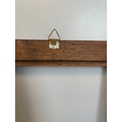 ANTICA PICCOLA CORNICE IMPERO LEGNO NOCE SCOLPITO 28CM X 33CM QUADRO SPECCHIERA