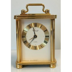 ANTICO OROLOGIO TAVOLO DORATO Looping 8 giorni OFFICIER Travel Alarm Clock BOX