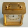 ANTICO OROLOGIO TAVOLO DORATO Looping 8 giorni OFFICIER Travel Alarm Clock BOX