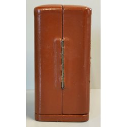 ANTICO OROLOGIO TAVOLO DORATO Looping 8 giorni OFFICIER Travel Alarm Clock BOX