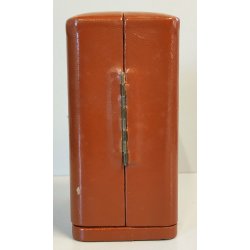 ANTICO OROLOGIO TAVOLO DORATO Looping 8 giorni OFFICIER Travel Alarm Clock BOX