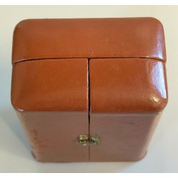 ANTICO OROLOGIO TAVOLO DORATO Looping 8 giorni OFFICIER Travel Alarm Clock BOX