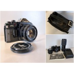 FOTOCAMERA CANON A-1 OBIETTIVO FD 50mm - 24mm SUN-ZOOM for CANON 70-210mm BORSA