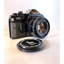 FOTOCAMERA CANON A-1 OBIETTIVO FD 50mm - 24mm SUN-ZOOM for CANON 70-210mm BORSA