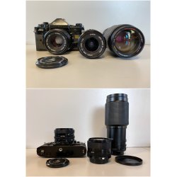 FOTOCAMERA CANON A-1 OBIETTIVO FD 50mm - 24mm SUN-ZOOM for CANON 70-210mm BORSA