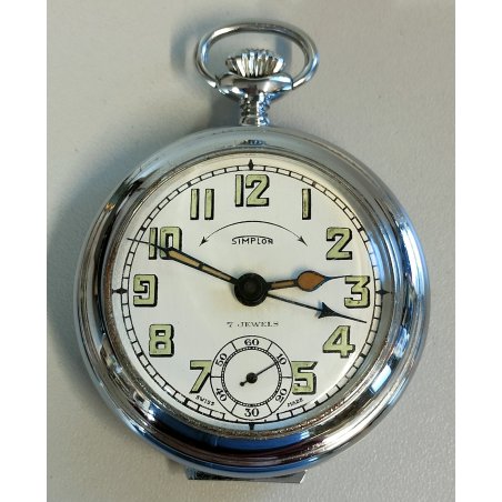 ANTICO OROLOGIO TASCA Simplon EPOCA 900 Old Pocket Watch SVEGLIARINO Sveglia