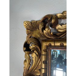 ANTICA ENORME SPECCHIERA CORNICE BAROCCA LEGNO DORATO EPOCA '900 103 CM X 205 CM