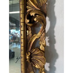 ANTICA ENORME SPECCHIERA CORNICE BAROCCA LEGNO DORATO EPOCA '900 103 CM X 205 CM