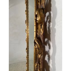 ANTICA ENORME SPECCHIERA CORNICE BAROCCA LEGNO DORATO EPOCA '900 103 CM X 205 CM