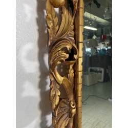 ANTICA ENORME SPECCHIERA CORNICE BAROCCA LEGNO DORATO EPOCA '900 103 CM X 205 CM