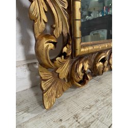 ANTICA ENORME SPECCHIERA CORNICE BAROCCA LEGNO DORATO EPOCA '900 103 CM X 205 CM