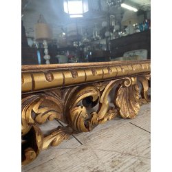 ANTICA ENORME SPECCHIERA CORNICE BAROCCA LEGNO DORATO EPOCA '900 103 CM X 205 CM