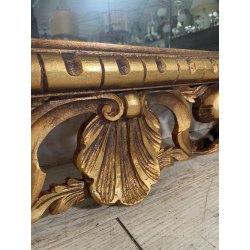ANTICA ENORME SPECCHIERA CORNICE BAROCCA LEGNO DORATO EPOCA '900 103 CM X 205 CM