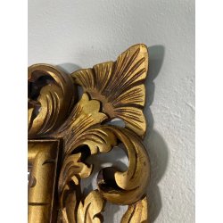 ANTICA ENORME SPECCHIERA CORNICE BAROCCA LEGNO DORATO EPOCA '900 103 CM X 205 CM