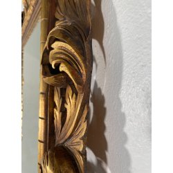 ANTICA ENORME SPECCHIERA CORNICE BAROCCA LEGNO DORATO EPOCA '900 103 CM X 205 CM