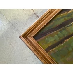 GRANDE QUADRO DIPINTO OLIO E. Magrotti PAESAGGIO ALPINO VALTOURNENCHE 94x98 cm