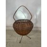 ANTICO CESTINO VINTAGE PORTARIVISTE PAGLIA PORTA LIBRI LIBRERIA SALOTTO DESIGN