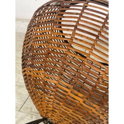 ANTICO CESTINO VINTAGE PORTARIVISTE PAGLIA PORTA LIBRI LIBRERIA SALOTTO DESIGN