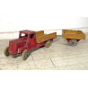ANTICO CAMION GIOCATTOLO WISA GLORIA SUISSE LEGNO TIR RIMORCHIO TOYS EPOCA 1940