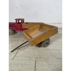 ANTICO CAMION GIOCATTOLO WISA GLORIA SUISSE LEGNO TIR RIMORCHIO TOYS EPOCA 1940