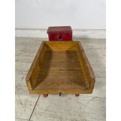 ANTICO CAMION GIOCATTOLO WISA GLORIA SUISSE LEGNO TIR RIMORCHIO TOYS EPOCA 1940