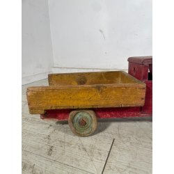 ANTICO CAMION GIOCATTOLO WISA GLORIA SUISSE LEGNO TIR RIMORCHIO TOYS EPOCA 1940