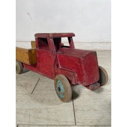 ANTICO CAMION GIOCATTOLO WISA GLORIA SUISSE LEGNO TIR RIMORCHIO TOYS EPOCA 1940