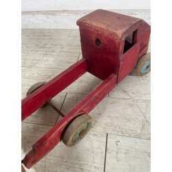 ANTICO CAMION GIOCATTOLO WISA GLORIA SUISSE LEGNO TIR RIMORCHIO TOYS EPOCA 1940