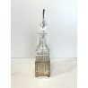antico SET CONDIMENTI ARGENTATO PORTA OLIO ACETO da tavola BOTTIGLIE VETRO '900