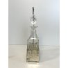 antico SET CONDIMENTI ARGENTATO PORTA OLIO ACETO da tavola BOTTIGLIE VETRO '900