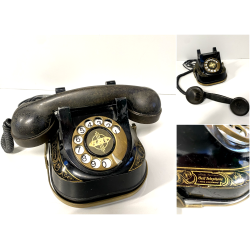 TELEFONO a DISCO VINTAGE Bell Telephon ANVERSA BELGIO BACHELITE OTTONE DECò '30