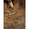 QUADRO DIPINTO OLIO TELA Henry Schouter DUE CANI da CACCIA SETTER