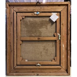 QUADRO DIPINTO OLIO TELA Henry Schouter DUE CANI da CACCIA SETTER