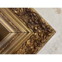 QUADRO DIPINTO OLIO TELA Henry Schouter DUE CANI da CACCIA SETTER