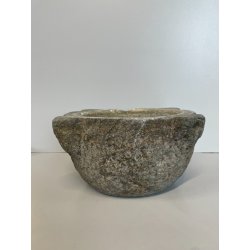 ANTICO MORTAIO SASSO SERIZZO PIETRA PESTO GRANITO EPOCA 1700 GENOVESE ø 26 CM