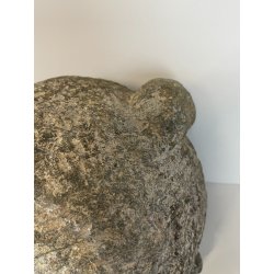 ANTICO MORTAIO SASSO SERIZZO PIETRA PESTO GRANITO EPOCA 1700 GENOVESE ø 26 CM