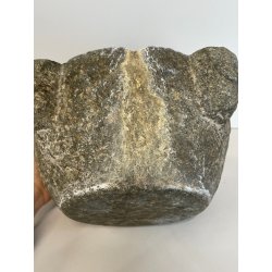 ANTICO MORTAIO SASSO SERIZZO PIETRA PESTO GRANITO EPOCA 1700 GENOVESE ø 26 CM