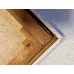 ANTICO QUADRO DIPINTO Pino Pessina Da Castanedo PAESAGGIO FIGURE VECCHIA ORTA