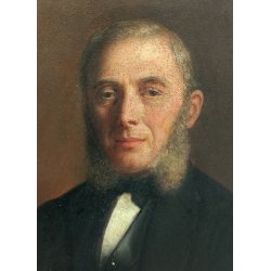 ANTICO QUADRO DIPINTO olio EPOCA 1860 G.B. Garberini RITRATTO MASCHILE NOBILUOMO