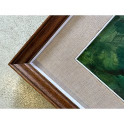 DIPINTO OLIO Gigi Comolli "Bagnante" RITRATTO NUDO FIGURA FEMMINILE LAGO FIUME