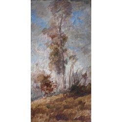 QUADRO DIPINTO Gigi Comolli  PAESAGGIO AUTUNNO COLLINE LAGO MAGGIORE '900