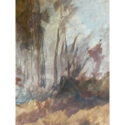 QUADRO DIPINTO Gigi Comolli  PAESAGGIO AUTUNNO COLLINE LAGO MAGGIORE '900