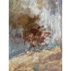 QUADRO DIPINTO Gigi Comolli  PAESAGGIO AUTUNNO COLLINE LAGO MAGGIORE '900