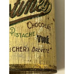 VECCHIA SCATOLA LATTA PUBBLICITARIA forestine FRANCE boite en tole h 17,5 anni20