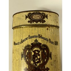 VECCHIA SCATOLA LATTA PUBBLICITARIA forestine FRANCE boite en tole h 17,5 anni20